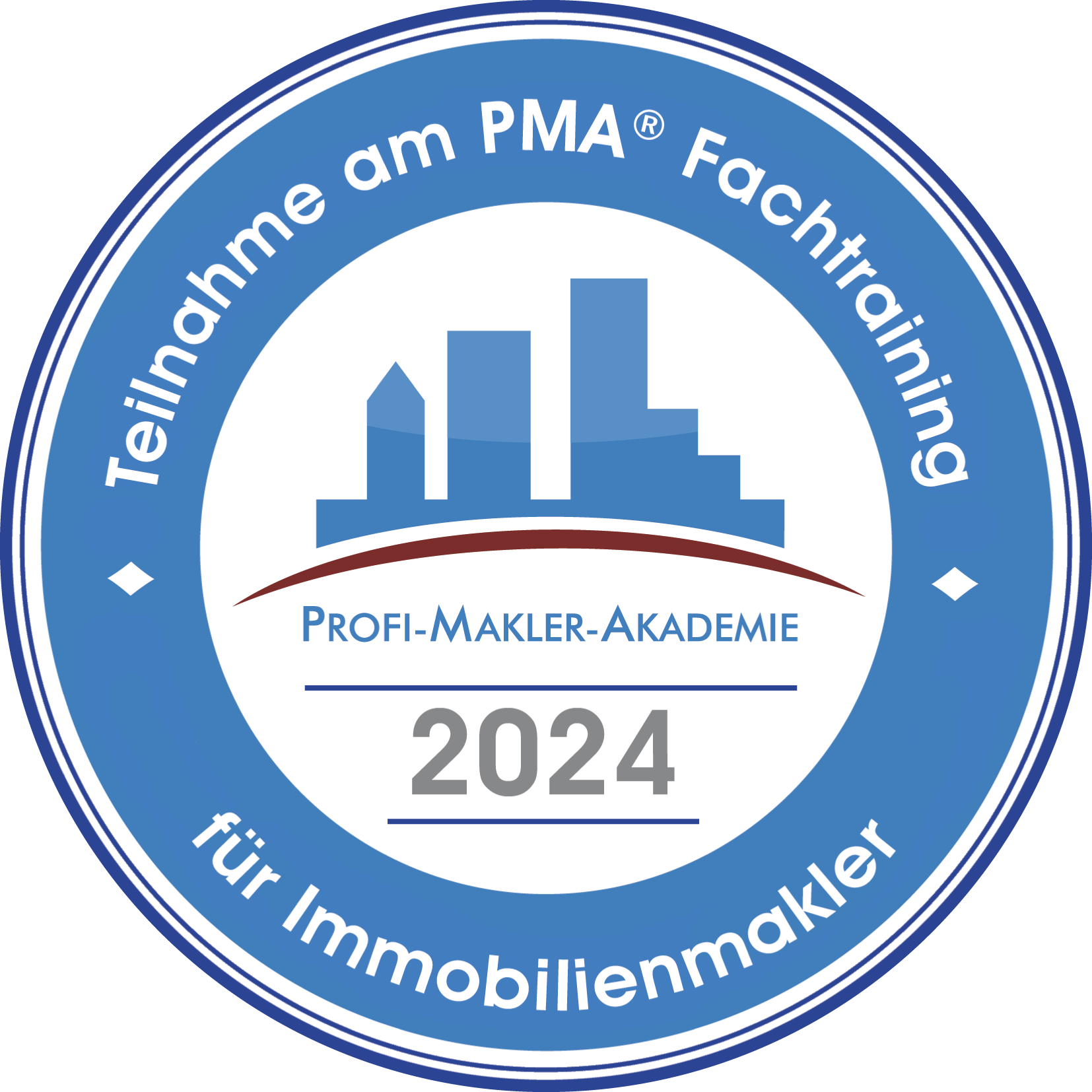 Emblem 2024 - PMA® Fachtraining für Immobilienmakler (gross transparent)