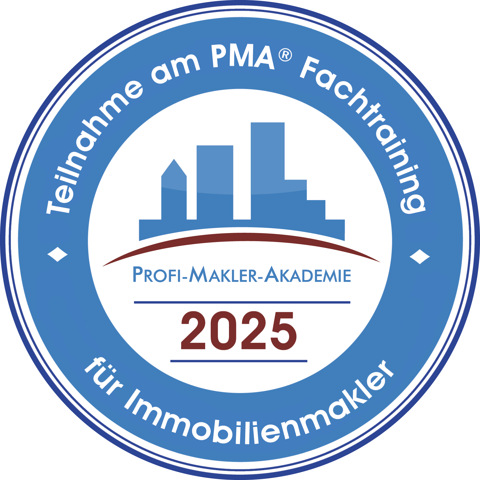 Emblem 2025 - PMA® Fachtraining für Immobilienmakler (gross transparent)